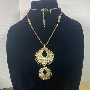 Vintage NY Gold Tone Long Necklace